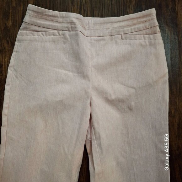 Tribal Womens Blush Pink Buttoned Hem Pants Size 8 Rayon/Nylon/Spandex Blend - Picture 3 of 8